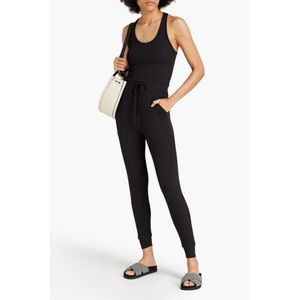 Commando Ribbed Jersey Black Jumpsuit